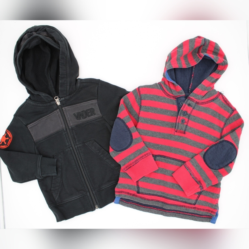 Bundle of 2 Toddler Tops Size 3T: BabyGap Striped Shirt & Star Wars Vader Hoodie